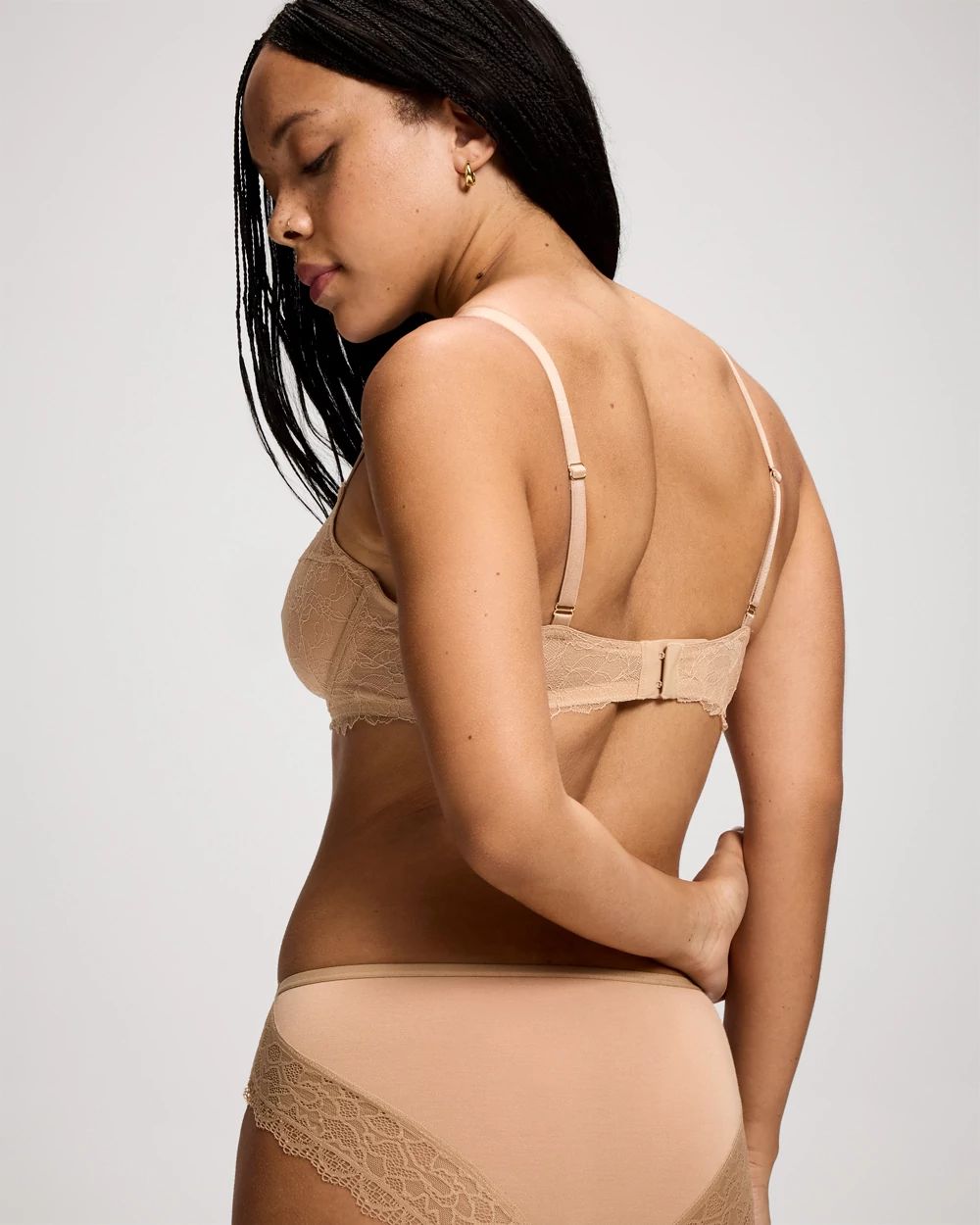 Fine Line Lace Unlined Balconette Bra click to view larger image.