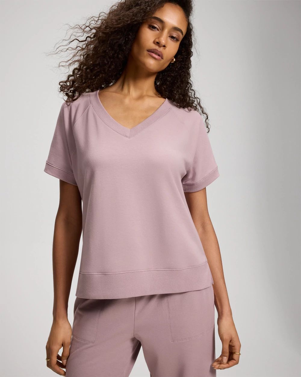 Essential Terry Short Sleeve Raglan Top