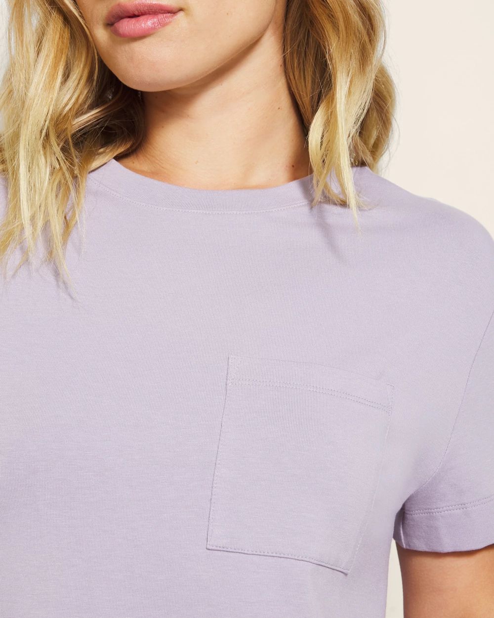 Most Loved Cotton Short-Sleeve Pocket Pajama Tee