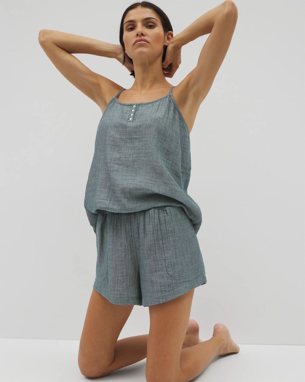 Cotton Gauze Pajama Shorts