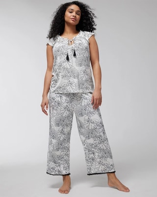 Ruffle Sleeve Pajama Tee click to view larger image.