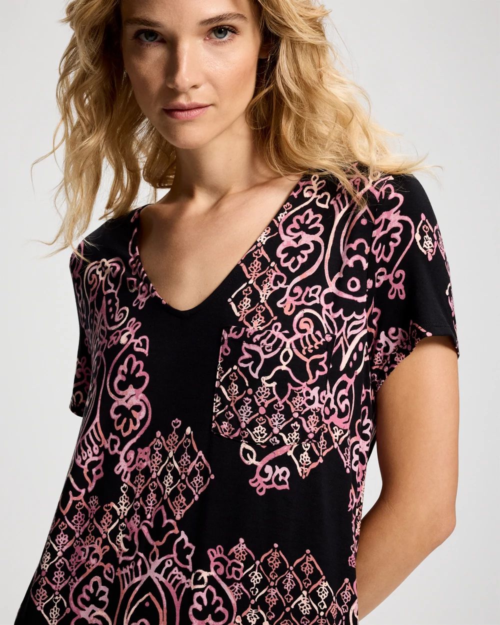 Short Sleeve Long Sleepshirt click to view larger image.