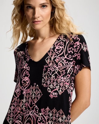 Short Sleeve Long Sleepshirt click to view larger image.