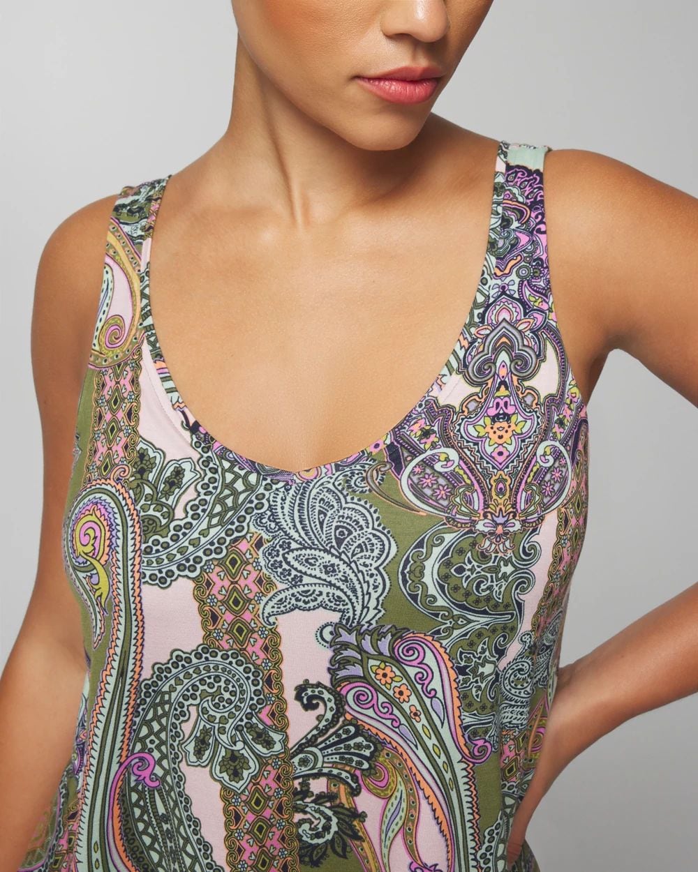 Pajama Tank With Piping