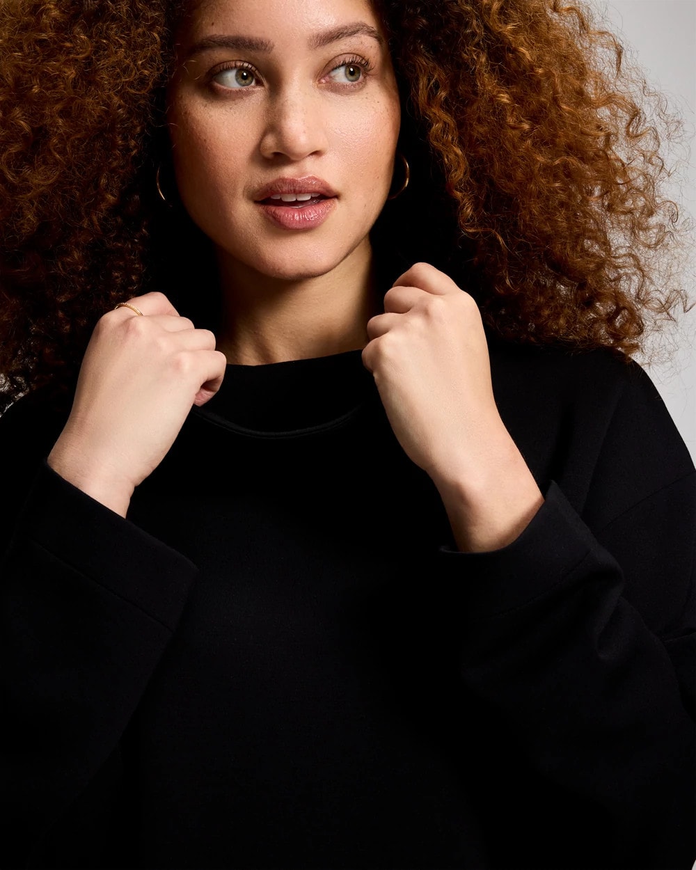 Modern Modal Funnel Neck Top