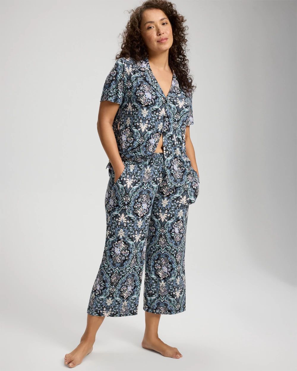 Cool Nights Cropped Pajama Pants