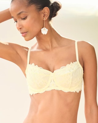 Bold Floral Lace Unlined Balconette Bra