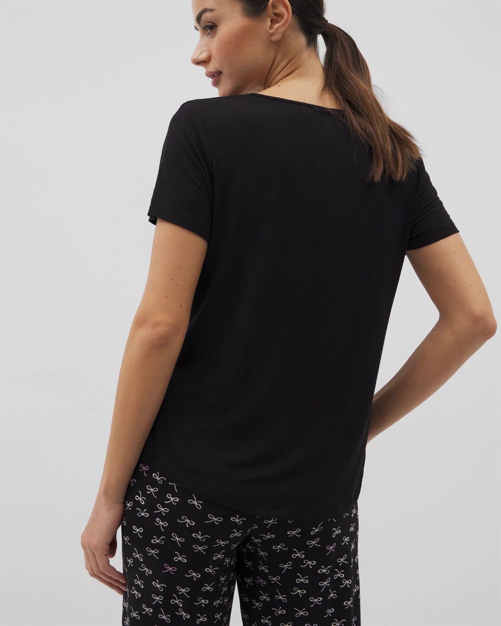 Short Sleeve Pant Pajama Set click to view larger image.