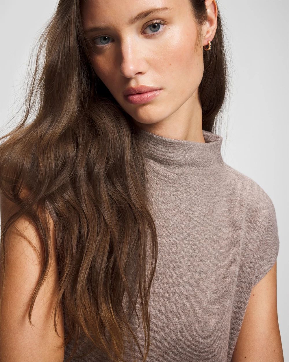 Premier Knit Sweater Funnel Neck Midi Dress
