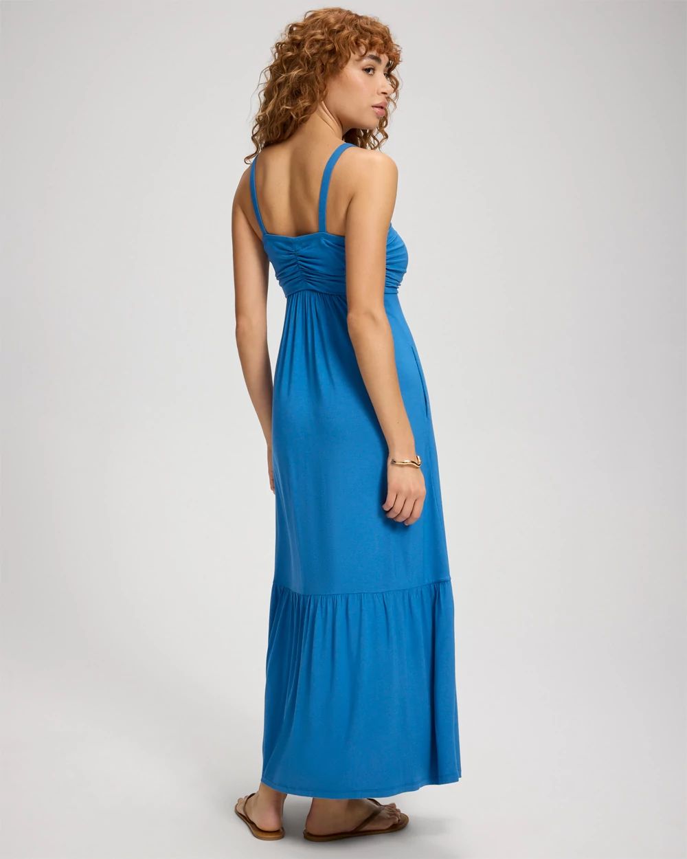 Soft Jersey Tiered Maxi Bra Dress
