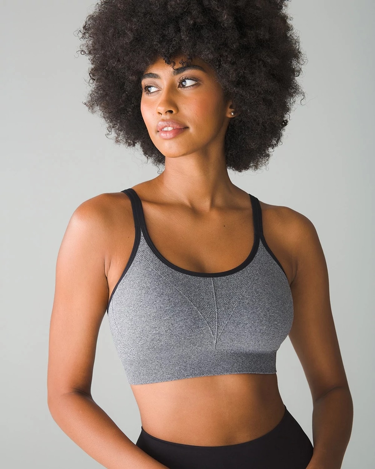 Soma Seamless Sports Bra In Gray Size Xs | Women's Bras In Heather Obsidian