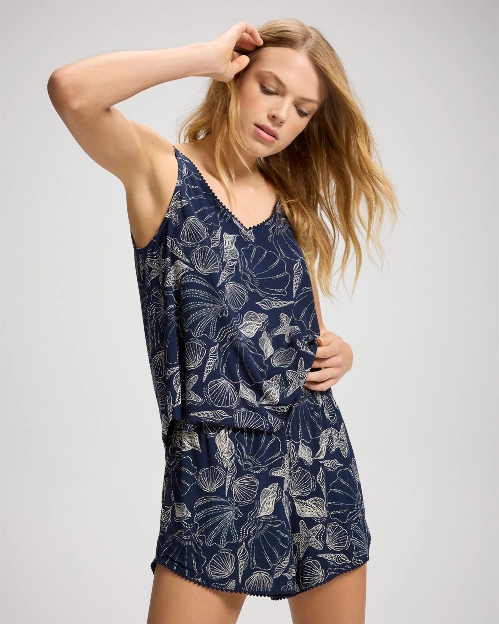 Cool Nights Relaxed Pom Trim Pajama Shorts