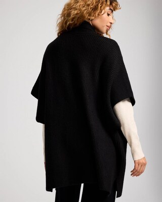 Rib Knit Oversized Sweater Wrap click to view larger image.