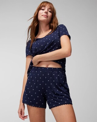 Lace-Trim Pajama Shorts