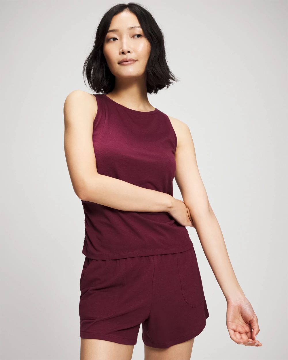 Most Loved Cotton Ruched Pajama Tank