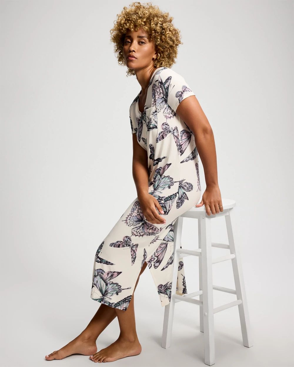 Short Sleeve Long Sleepshirt click to view larger image.