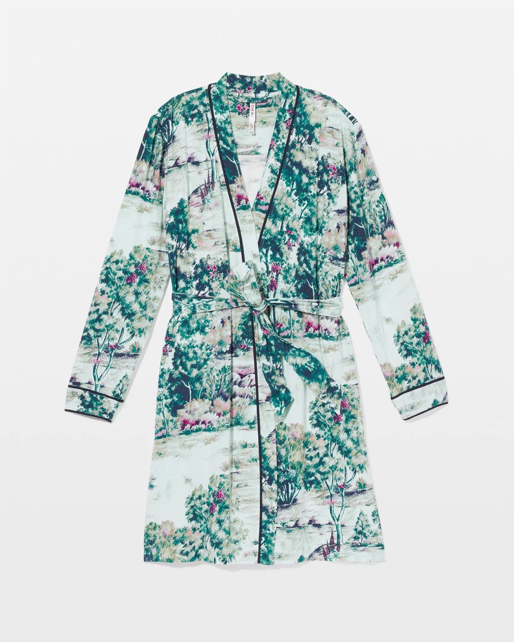 Cool Nights Piped Short Robe