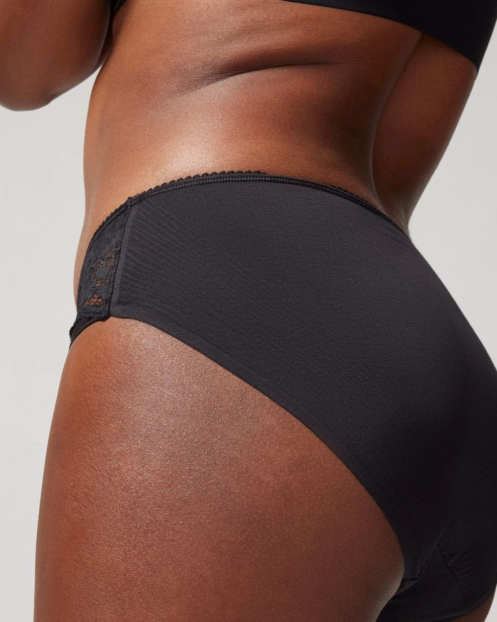 Vanishing Edge Cotton Blend High-Leg Panty with Lace