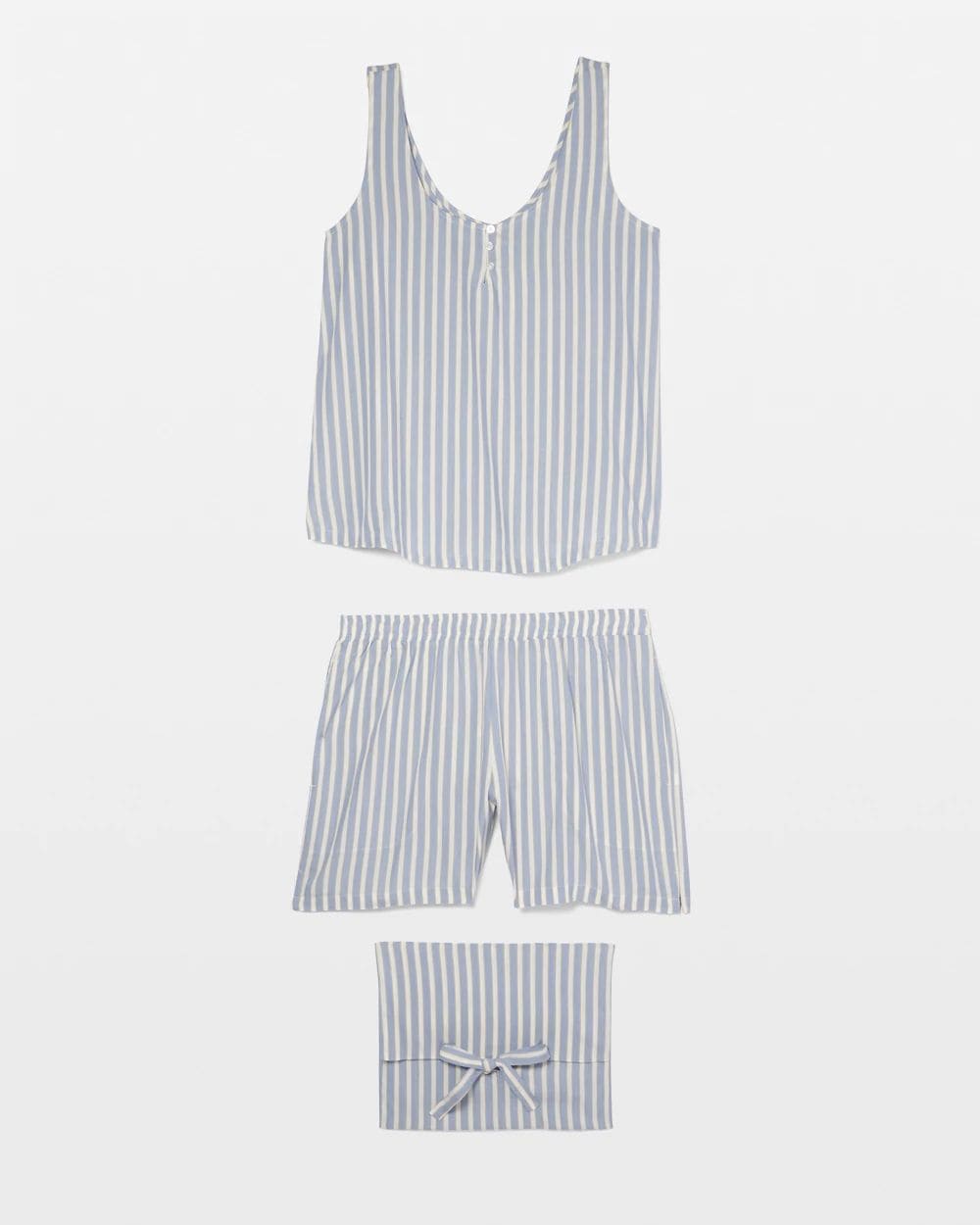 Rayon Challis Tank Shorts Pajama Set
