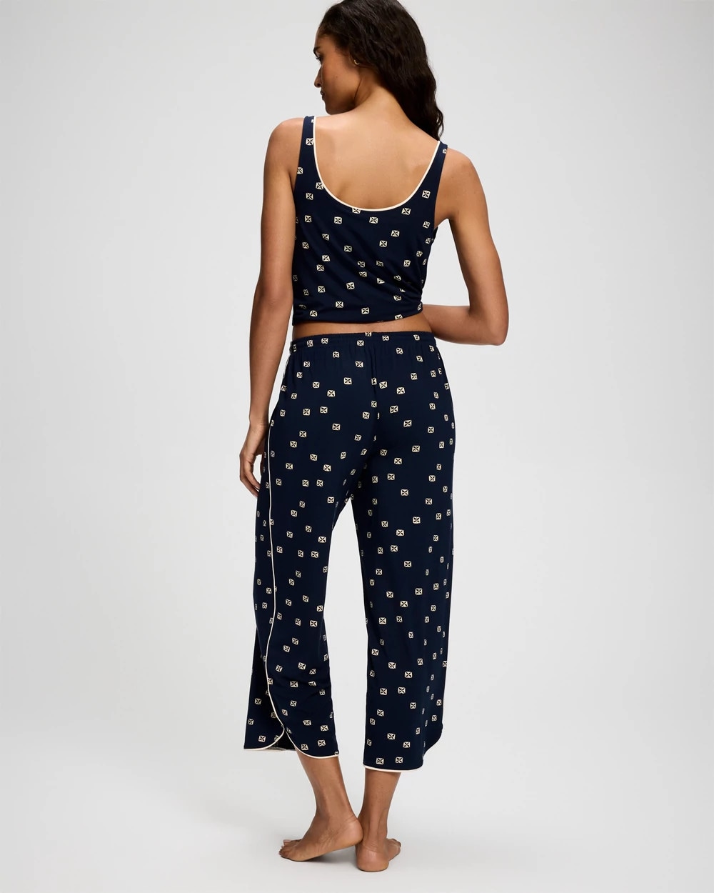 Piped Crop Pajama Pants