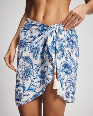 Rayon Crepe Pareo Sarong Cover Up Wrap click to view larger image.