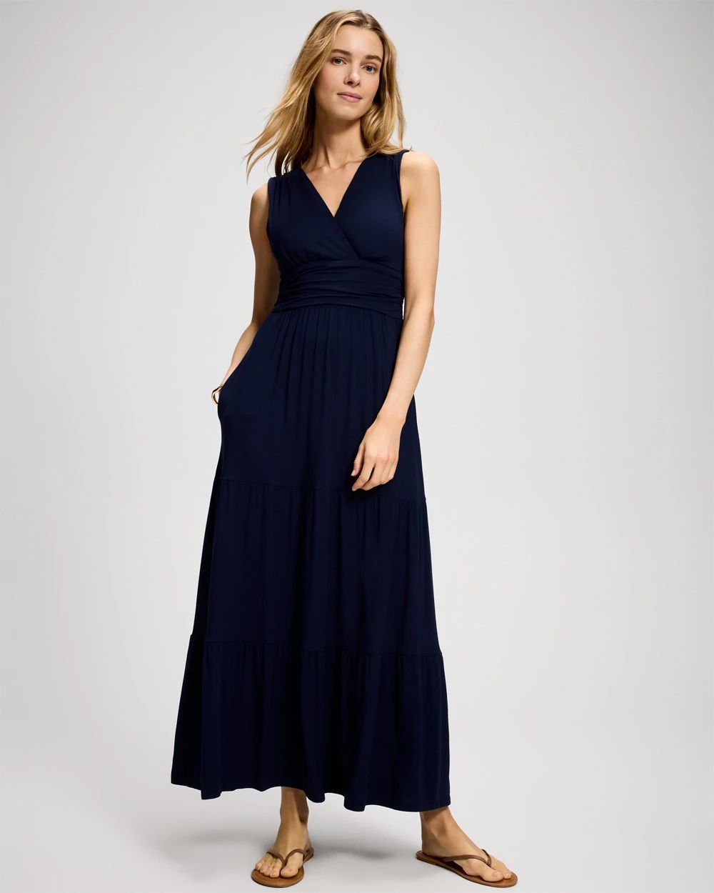 Soft Jersey Goddess Tiered Maxi Dress