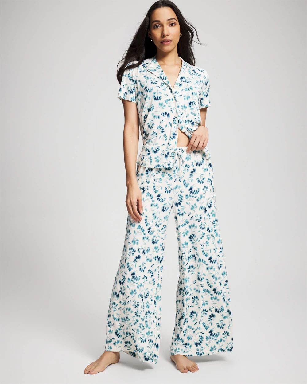 Wide-Leg Relaxed Pajama Pants