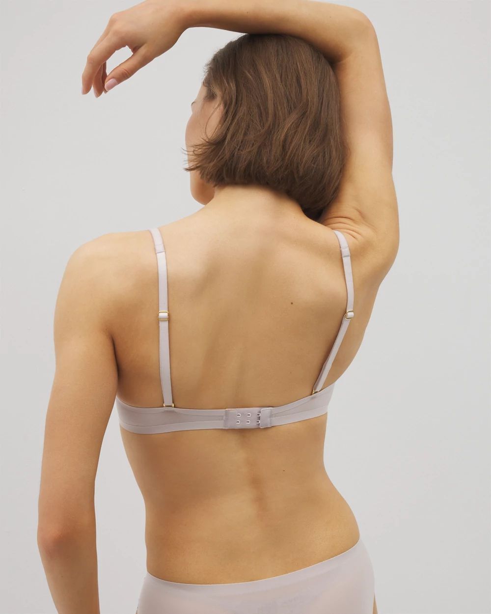 Lightly Lined Plunge Bra with Lace