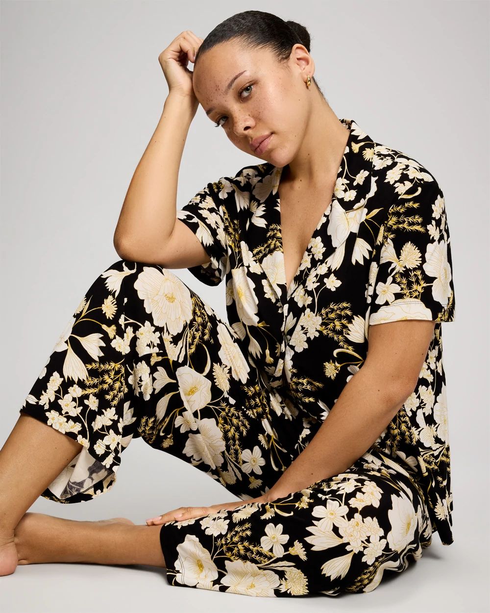 Cool Nights Cropped Pajama Pants