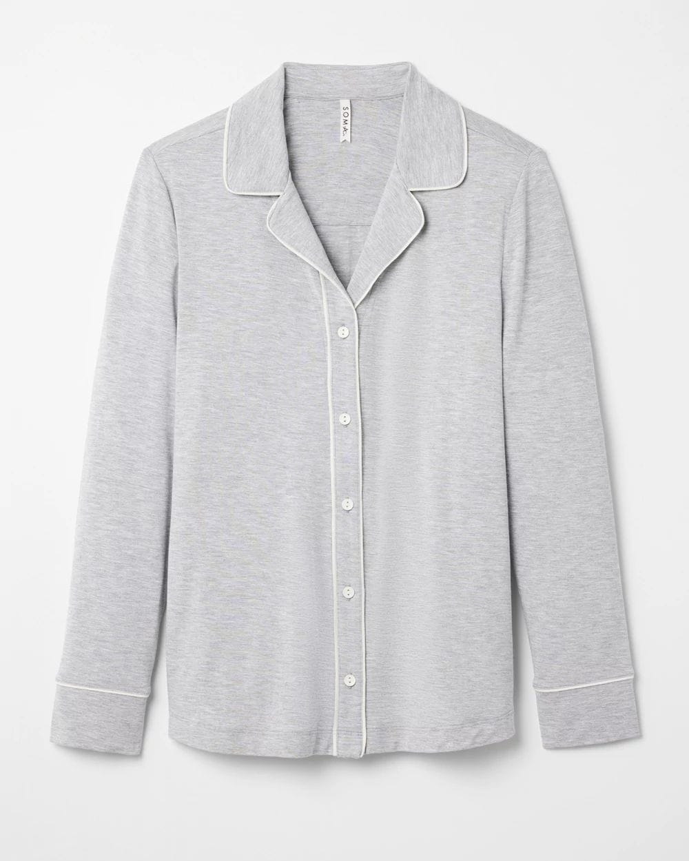 Cool Nights Long-Sleeve Notch Collar Pajama Top