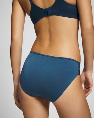 Cotton Blend Hipster Panty with Lace click to view larger image.