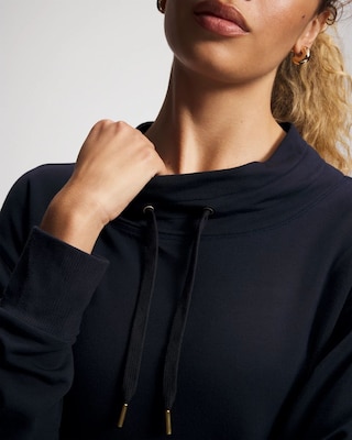 Ultrasoft Fleece Relaxed Funnel Neck Sweatshirt click to view larger image.