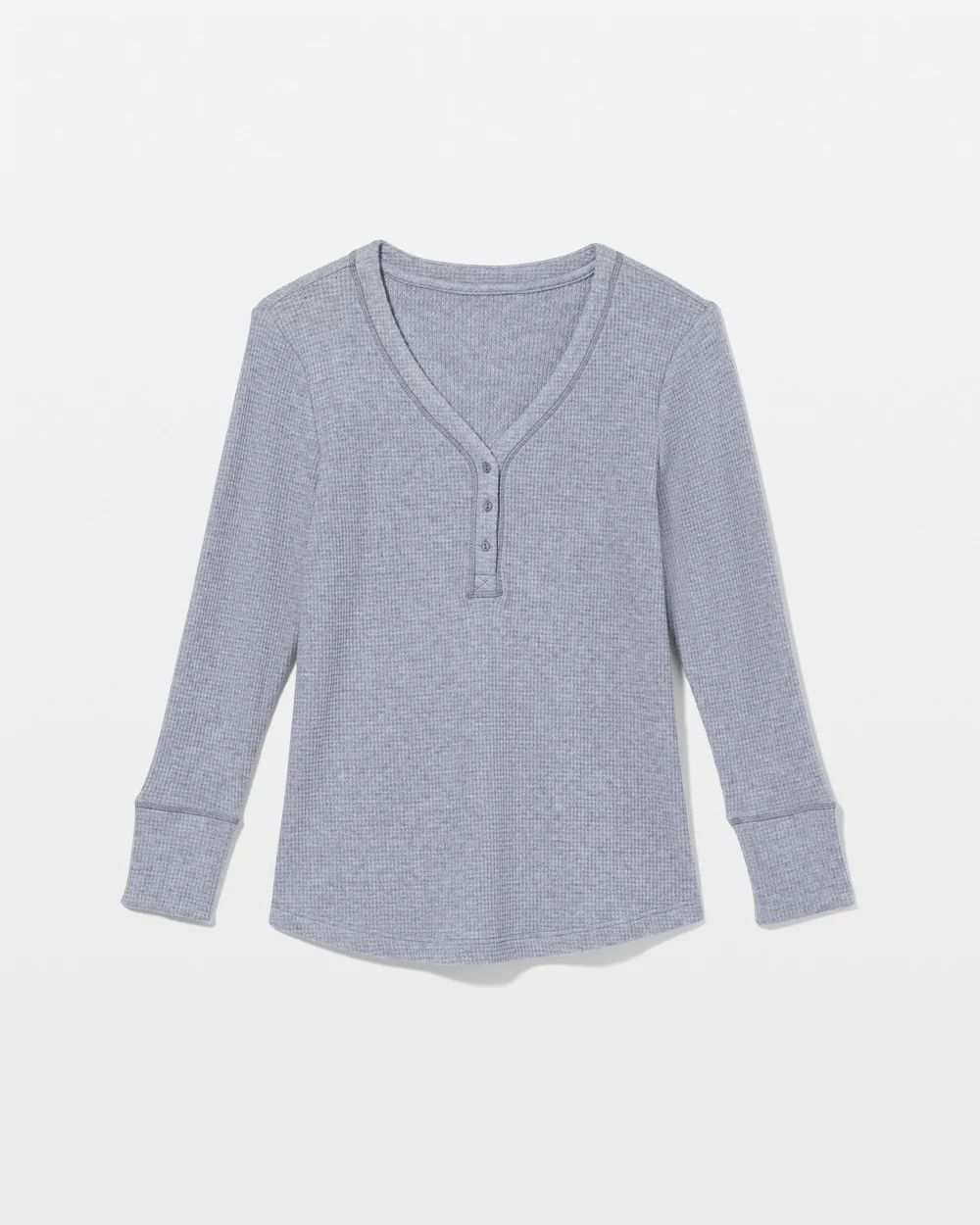 Long-Sleeve Pajama Henley