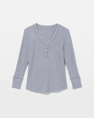 Long-Sleeve Pajama Henley