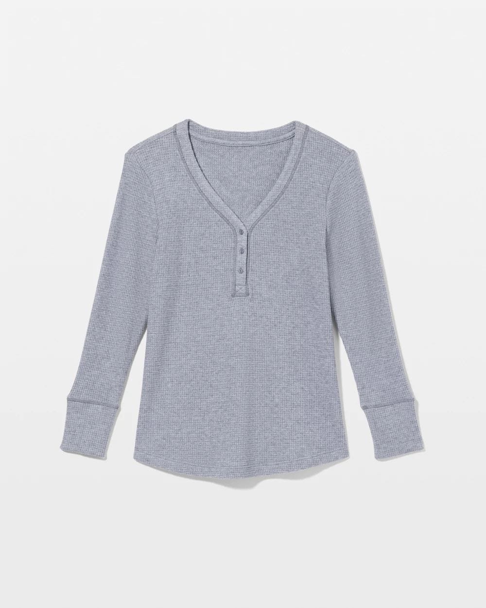Cozy Waffle Long-Sleeve Pajama Henley