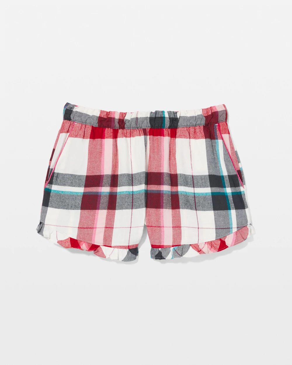 Flannel Super Soft Ruffle Pajama Short