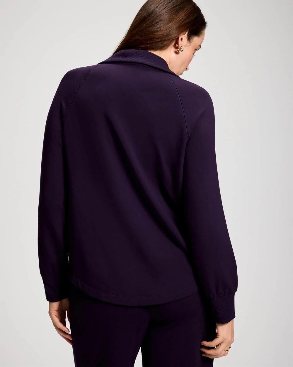 Ultra Soft Funnel Neck Quarter-Zip Top click to view larger image.
