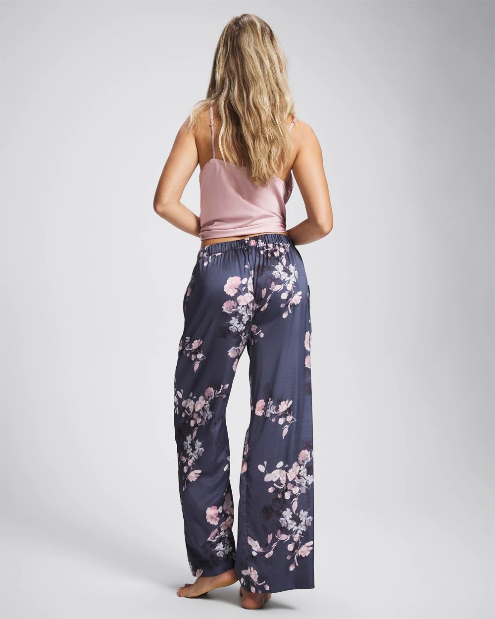 Satin Piped Pajama Pant