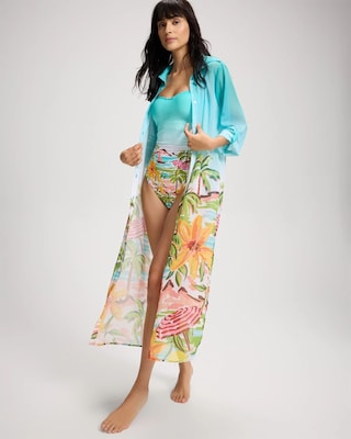 Ciao Capri Chiffon Swim Cover Up Shirt