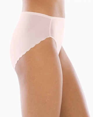 Microfiber Scallop High Leg Brief