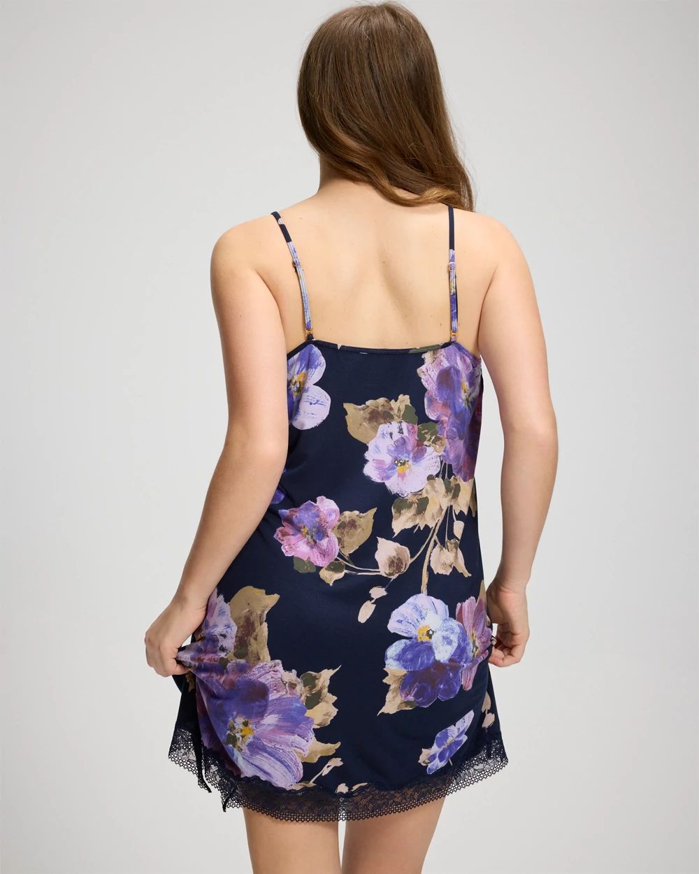 Cool Nights Bold Floral Lace Chemise