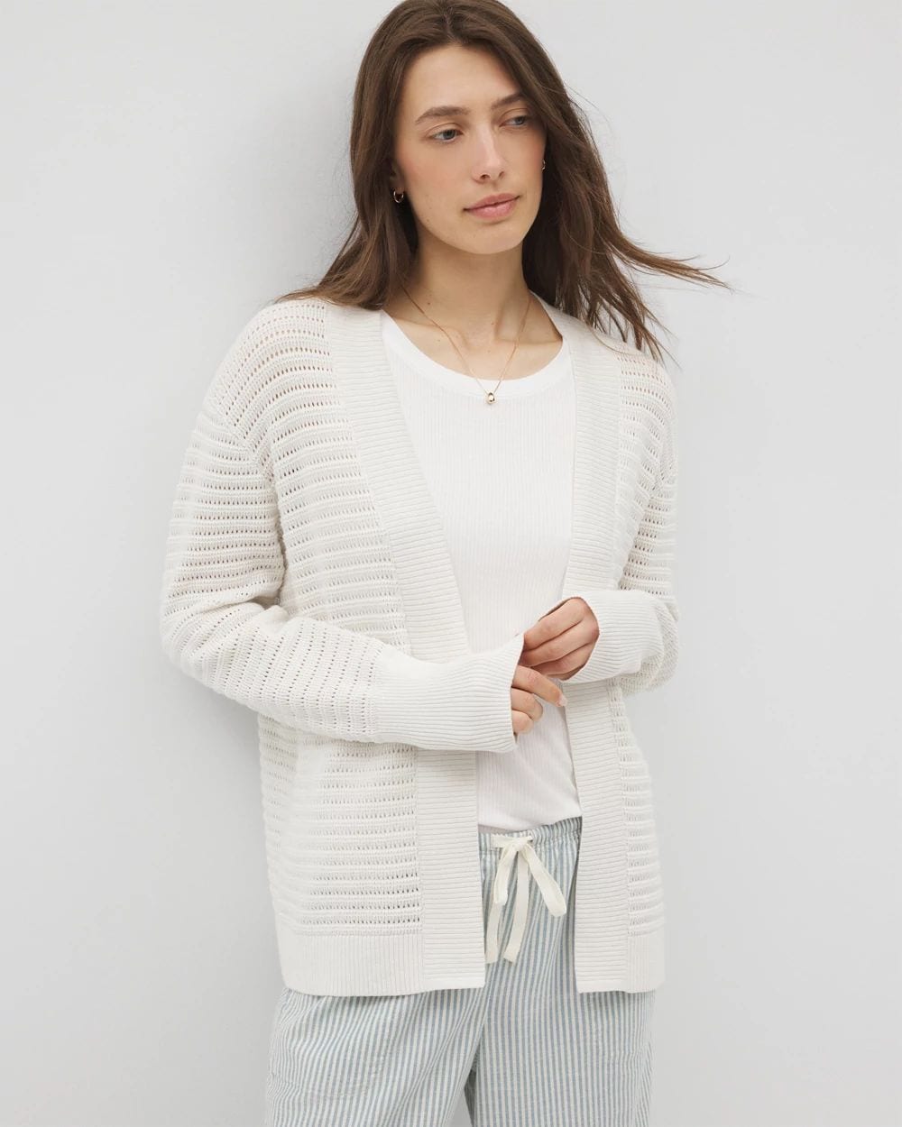 Cotton Open Stitch Cardigan