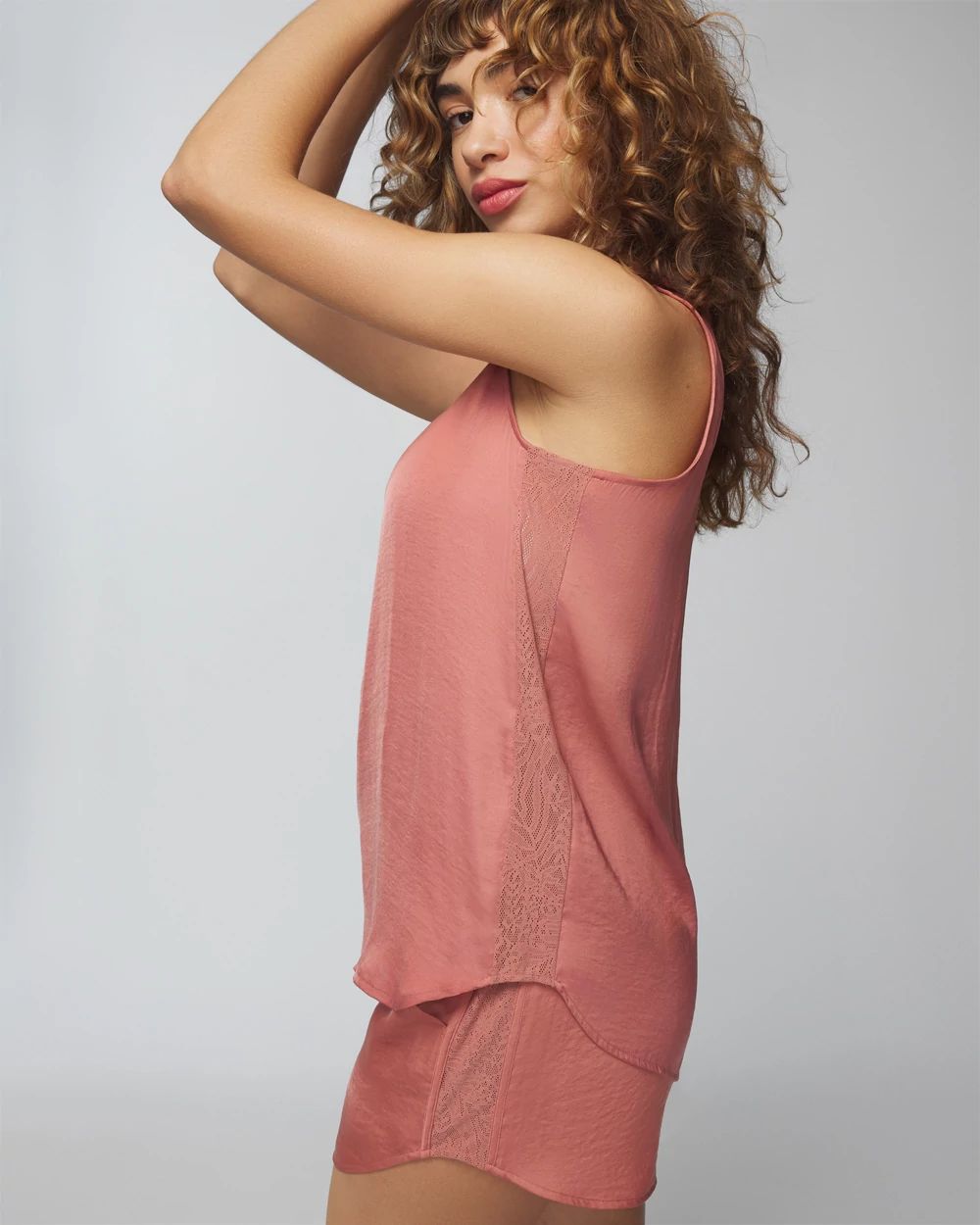 Crinkle Satin Pajama Tank
