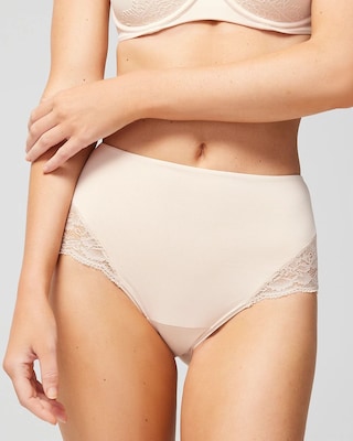 High-Waist Brief Panty with Lace