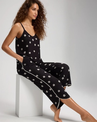 Piped Crop Pajama Pants click to view larger image.