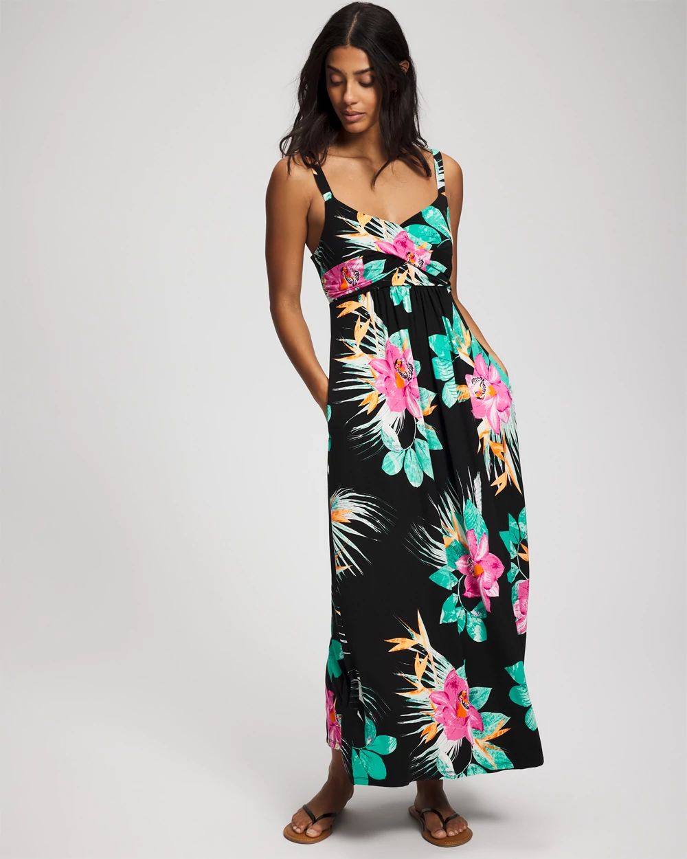 Twist Bodice Maxi Dress