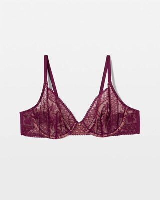 Geo Lace Unlined Perfect Coverage Bra