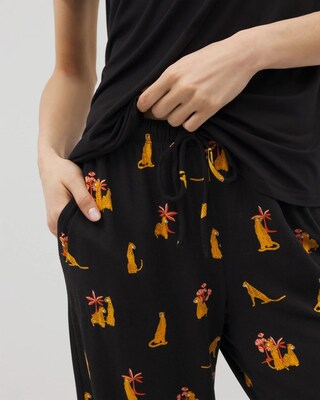 Short-Sleeve + Cropped Pants Pajama Set click to view larger image.