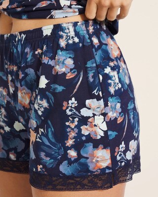 Lace-Trim Pajama Shorts
