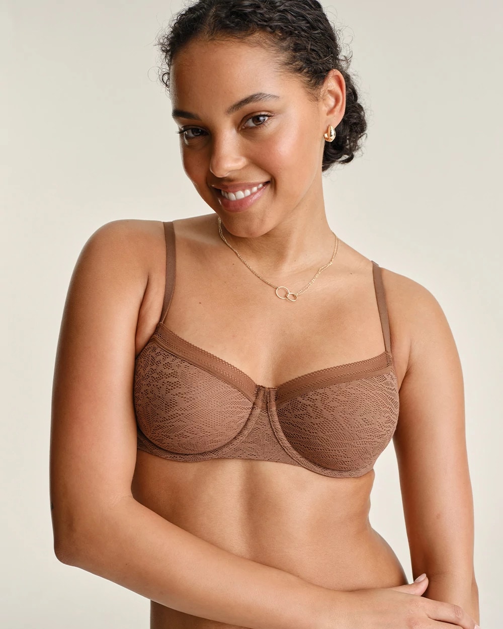Soma Unlined Balconette Bra with Stretch Lace